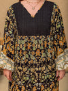 Hazel Blues® |  Floral V-Neck Balloon Sleeve Midi Dress