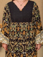 Hazel Blues® |  Floral V-Neck Balloon Sleeve Midi Dress