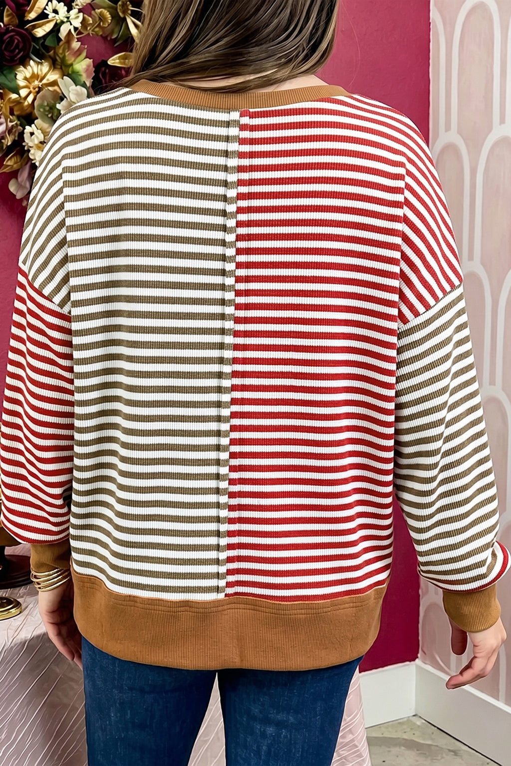 Sweet Escape Striped Color-Block Top