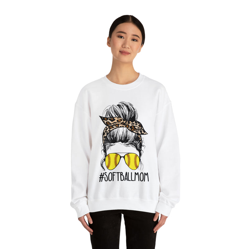 Hazel Blues® |  Softball Mom Leopard Graphic Sweatshirt