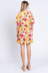 Hazel Blues® |  GeeGee Floral V-Neck Ruffle Hem Mini Dress