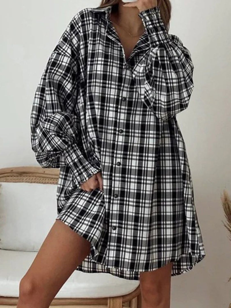 Hazel Blues® |  Plaid Button Up Long Sleeve Shirt