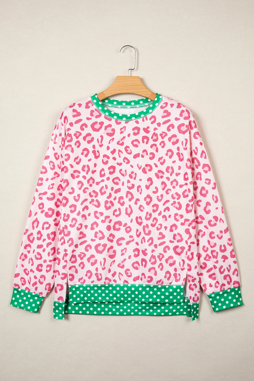 Wild Confetti Pink Leopard Polka Dot Top