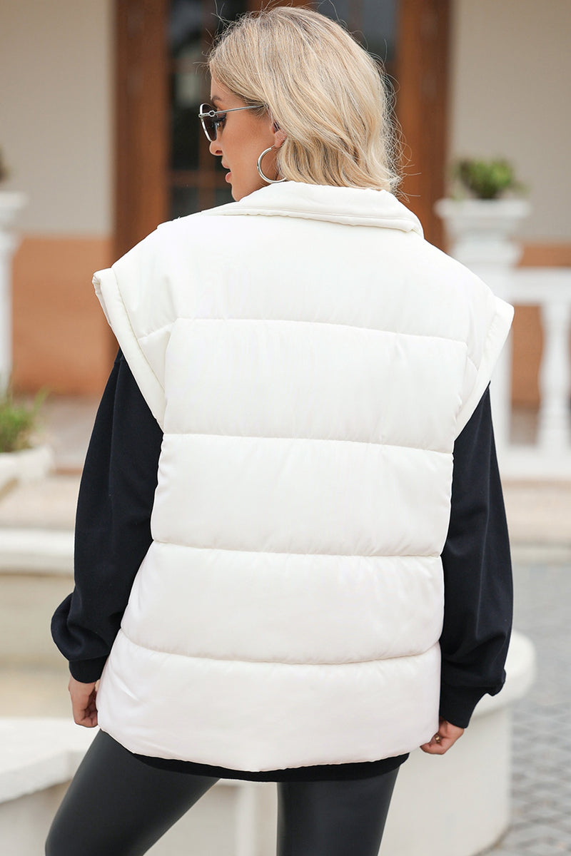 Hazel Blues® |  Zip Up Puffer Vest Coat with Pockets