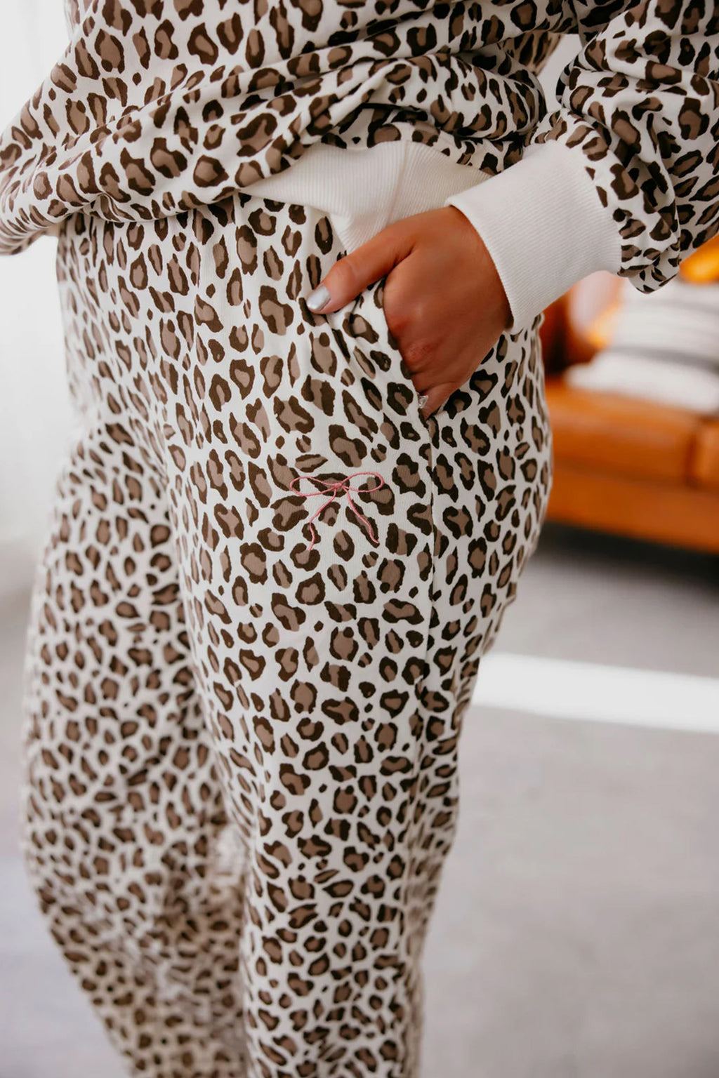 Weekend Plans Leopard Color-Block Two-Piece Set