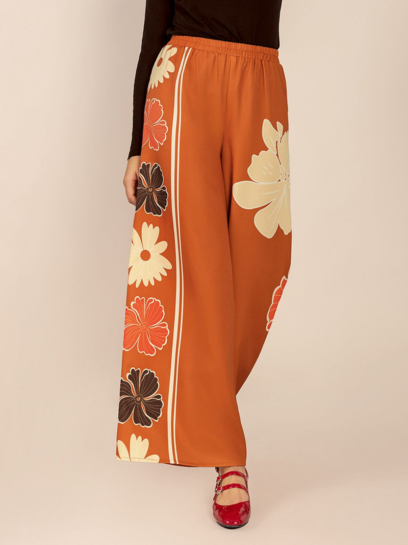 Hazel Blues® |  Printed Elastic Waist Wide Leg Pants