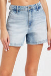 Hazel Blues® |  Risen High Rise Denim Shorts