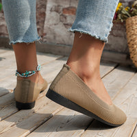 Hazel Blues® |  Round Toe Knit Ballet Flats