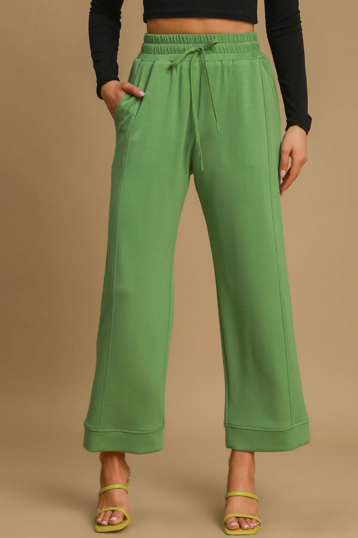 Hazel Blues® |  Umgee Drawstring Wide Leg Pants with Pockets