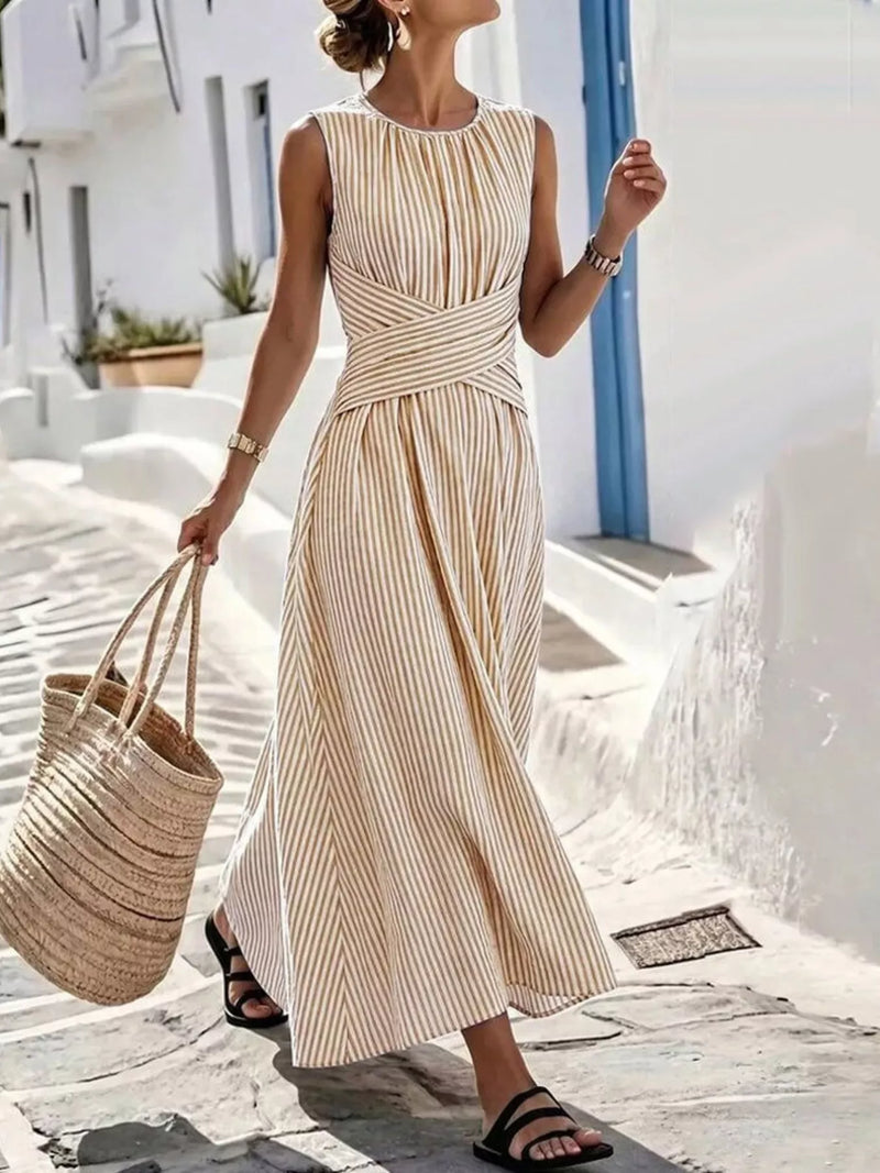 Striped Sleeveless Maxi Dress – Hazel Blues®