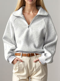 Half Zip Long Sleeve Sweatshirt