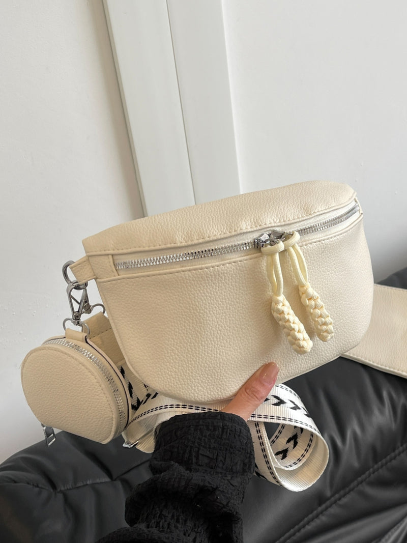 Hazel Blues® |  PU Leather Adjustable Strap Crossbody Bag with Coin Purse