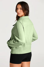 Hazel Blues® |  Half Zip Long Sleeve Sweatshirt