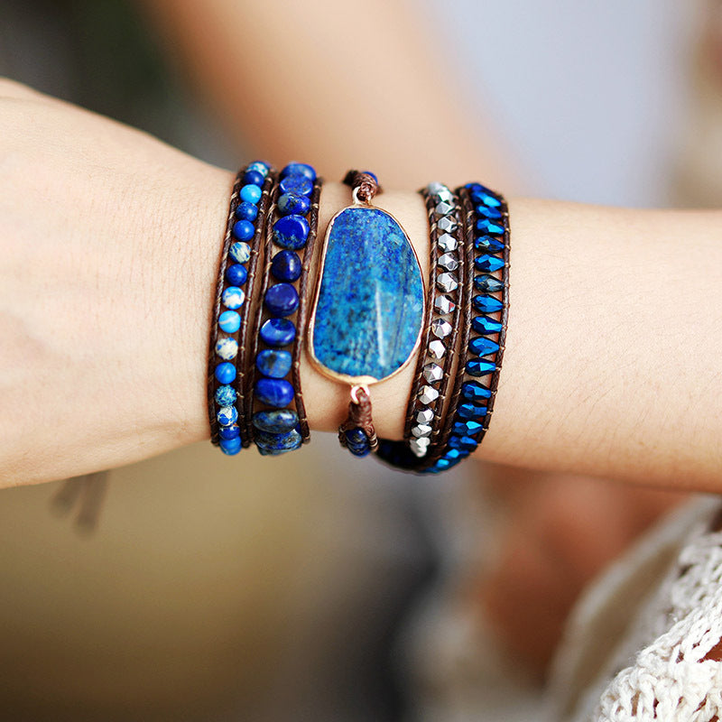 Hazel Blues® |  Alloy Bead Braided Bracelet