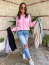 Hazel Blues® |  PREORDER: Best Selling Elliott Exposed Seam Sweatshirt in Five Colors