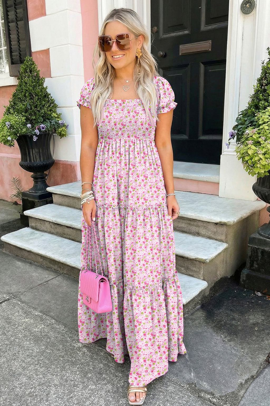 Hazel Blues® |  Sunday Bloom Dress | Floral High Rise Dress