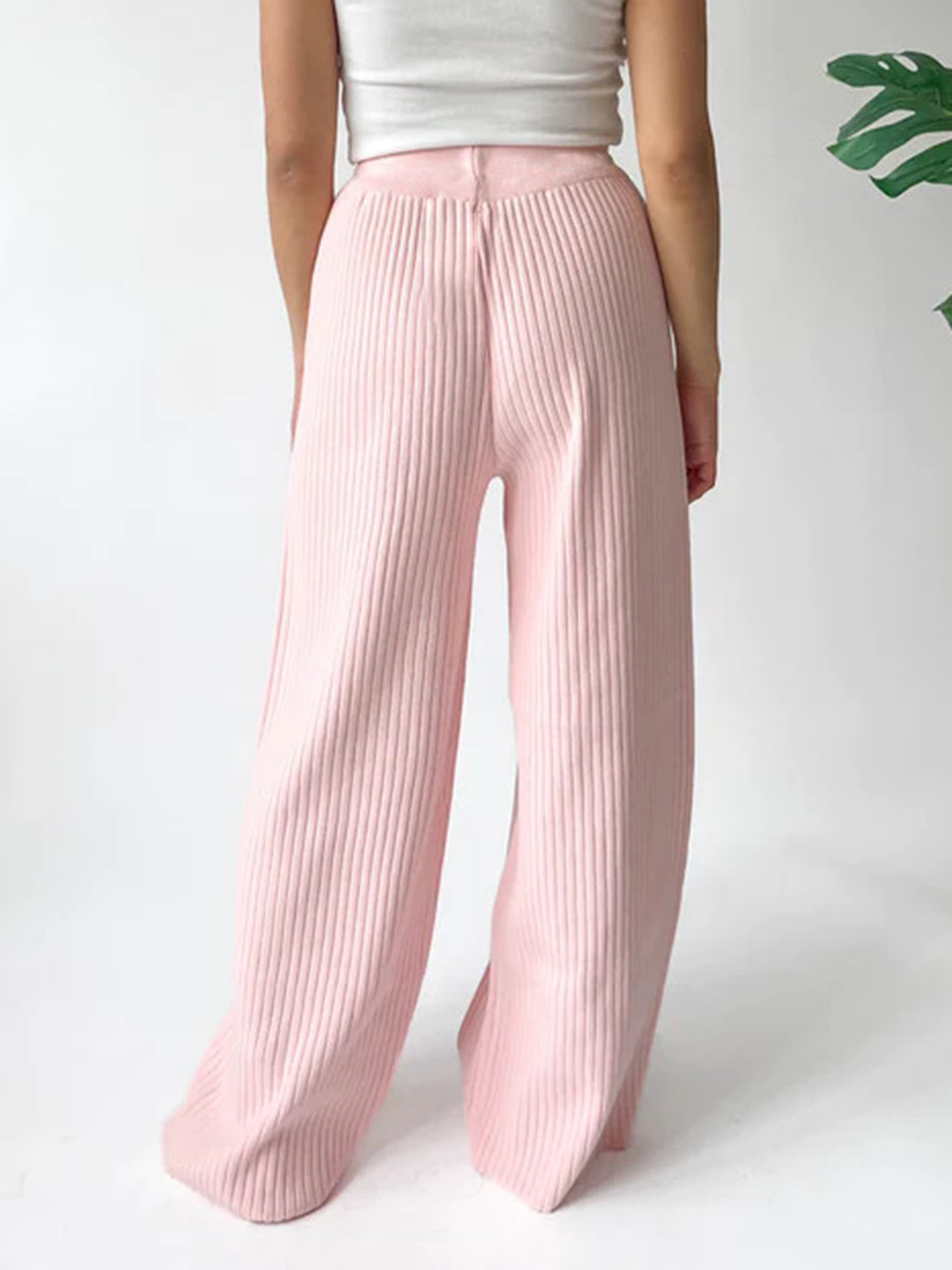 Hazel Blues® |  Ribbed Wide Leg Sweater Pants