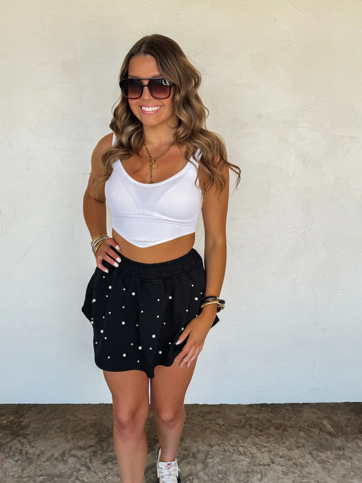 Hazel Blues® |  PREORDER: Pretty In Pearls Skort in Four Colors