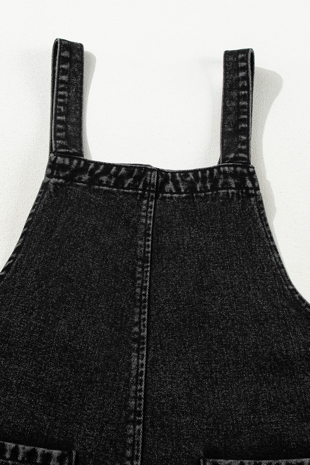 Hazel Blues® |  Distressed Wide Strap Denim Overalls