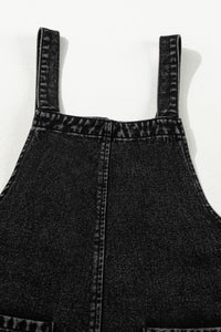 Hazel Blues® |  Distressed Wide Strap Denim Overalls