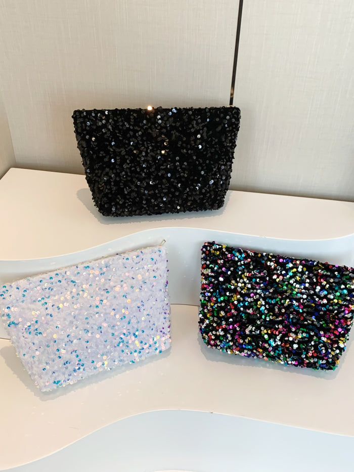 Hazel Blues® |  Sequin Clutch with Zipper