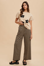 Hazel Blues® |  Annie Wear Drawstring Checkered Wide Leg Pants
