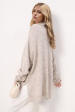Hazel Blues® |  Basic Bae Side Slit Turtleneck Long Sleeve Sweater
