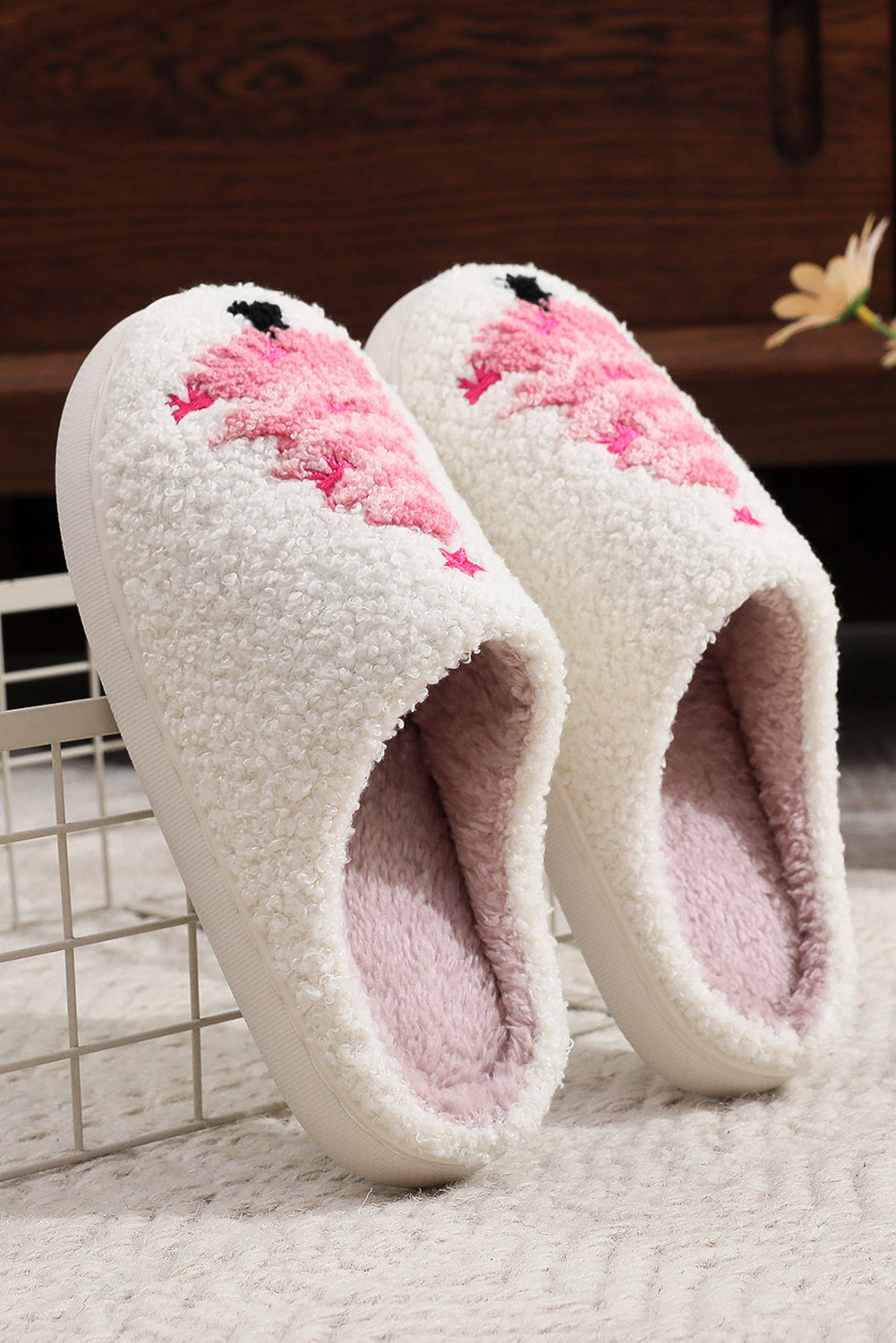 North Pole Darling Christmas Tree Slippers