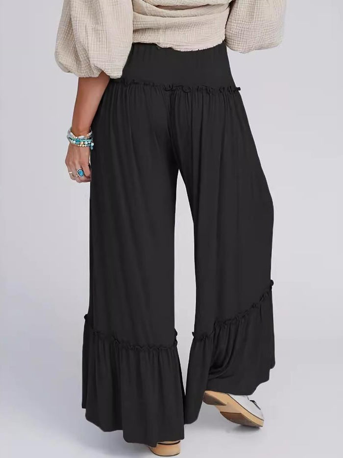 Hazel Blues® |  Frill Wide Leg Pants