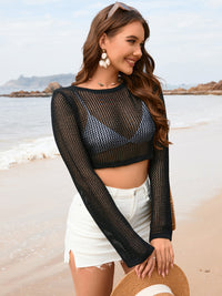 Hazel Blues® |  Openwork Long Sleeve Cover-Up