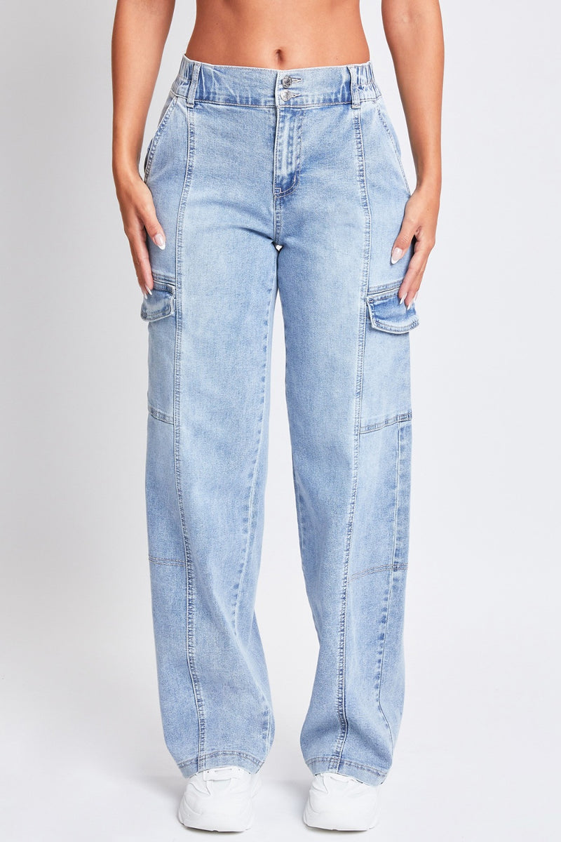 Hazel Blues® |  YMI Jeanswear High-Rise Straight Cargo Jeans