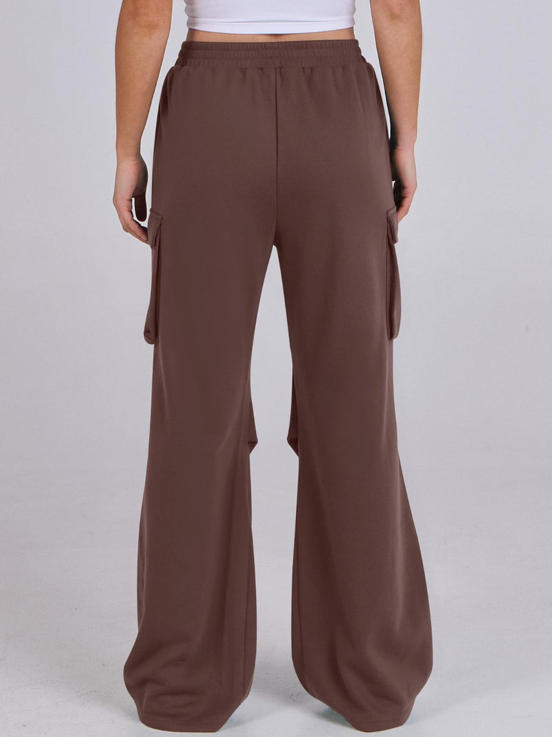 Hazel Blues® |  Elastic Waist Wide Leg Pants with Pockets