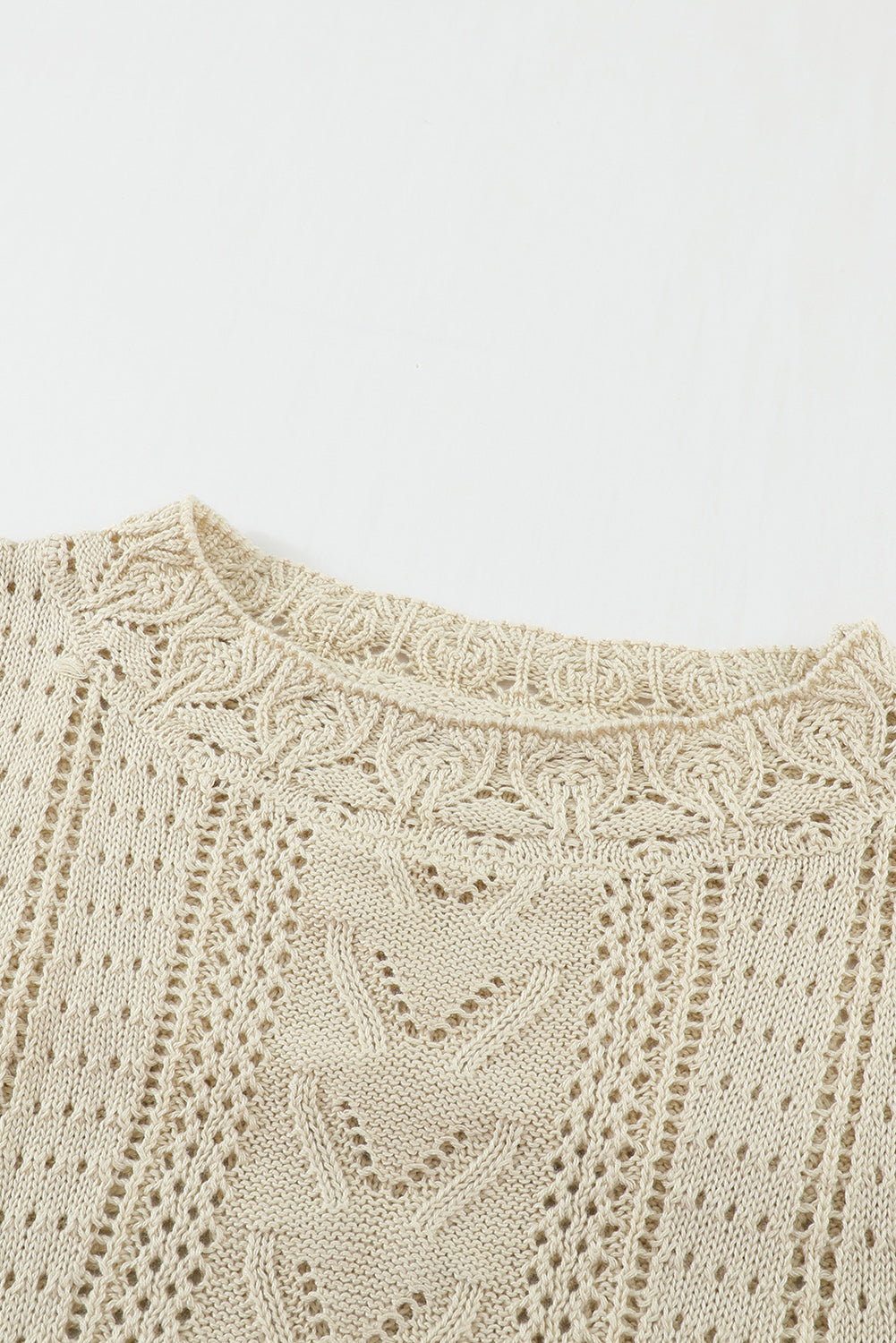 Hazel Blues® |  Openwork Round Neck Long Sleeve Sweater