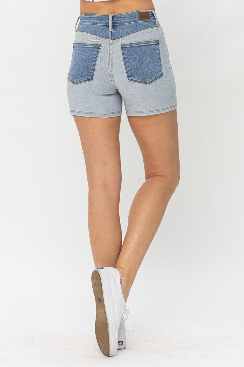 Hazel Blues® |  Judy Blue Color Block Denim Shorts