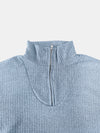 Hazel Blues® |  Quarter Zip Long Sleeve Top