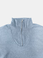 Hazel Blues® |  Quarter Zip Long Sleeve Top