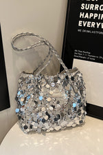 Hazel Blues® |  Sequin Braided Strap Shoulder Bag