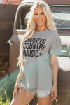 Hazel Blues® |  High Cowboys & Country Music Graphic Crew Neck T Shirt