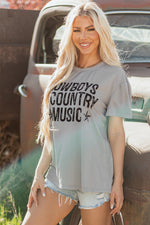 Hazel Blues® |  High Cowboys & Country Music Graphic Crew Neck T Shirt