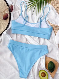 Hazel Blues® |  Scoop Neck Spaghetti Strap Two-Piece Swim Set