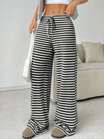 Hazel Blues® |  Tied Striped Wide Leg Pants