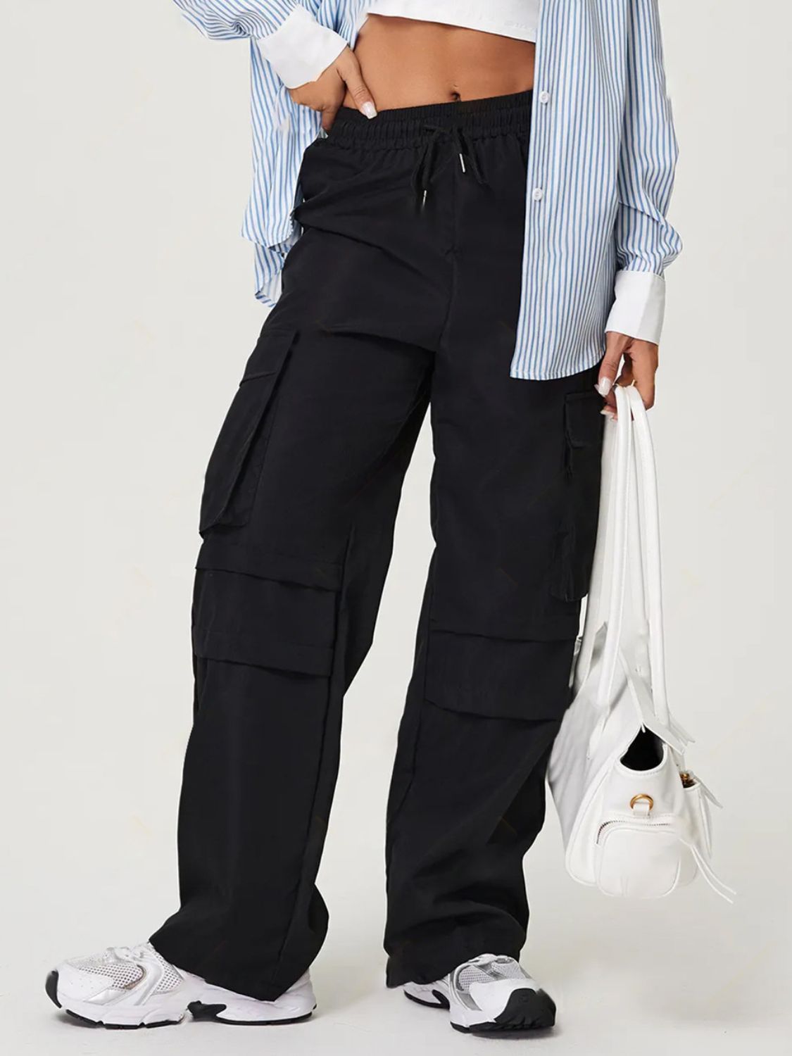 Hazel Blues® |  Drawstring Wide Leg Pants