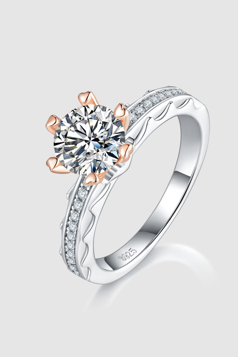 Hazel Blues® |  1 Carat Moissanite 925 Sterling Silver Ring