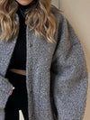Hazel Blues® |  Snap Down Drop Shoulder Jacket