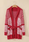 Hazel Blues® |  Contrast Trim Open Front Longline Cardigan