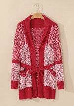 Hazel Blues® |  Contrast Trim Open Front Longline Cardigan