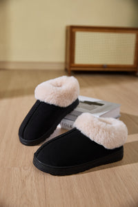 Hazel Blues® |  Faux Fur Round Toe Platform Slippers