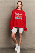 Hazel Blues® |  HOLLY JOLLY BABE Long Sleeve Sweatshirt