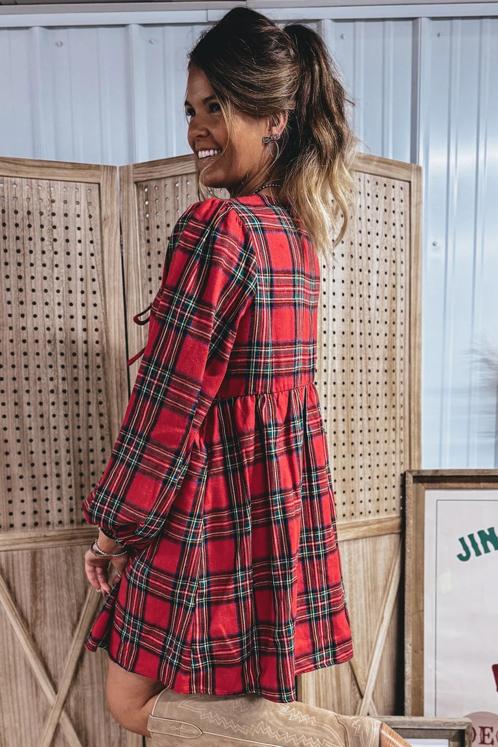 Violet June Plaid Mini Dress