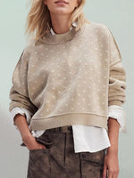 Hazel Blues® |  Slit Round Neck Long Sleeve Sweater
